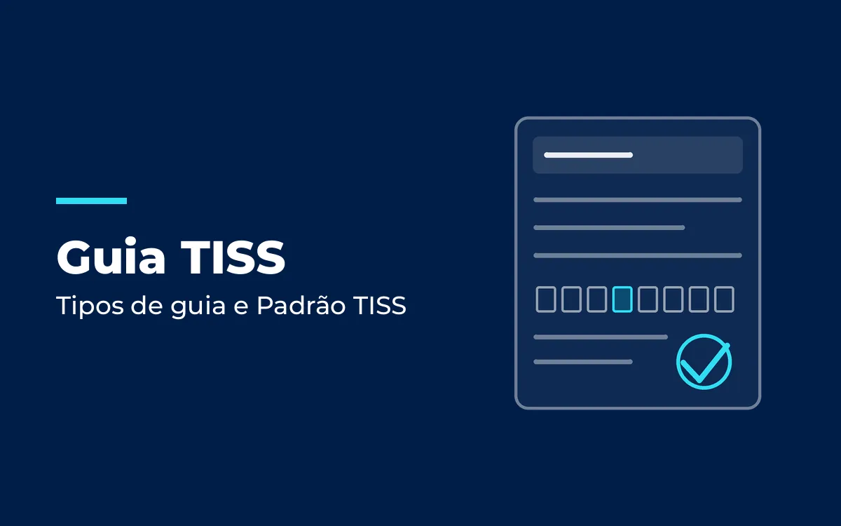 Guia com campos de preenchimento, casas segmentadas e sinal de conferência, ilustrando a guia TISS