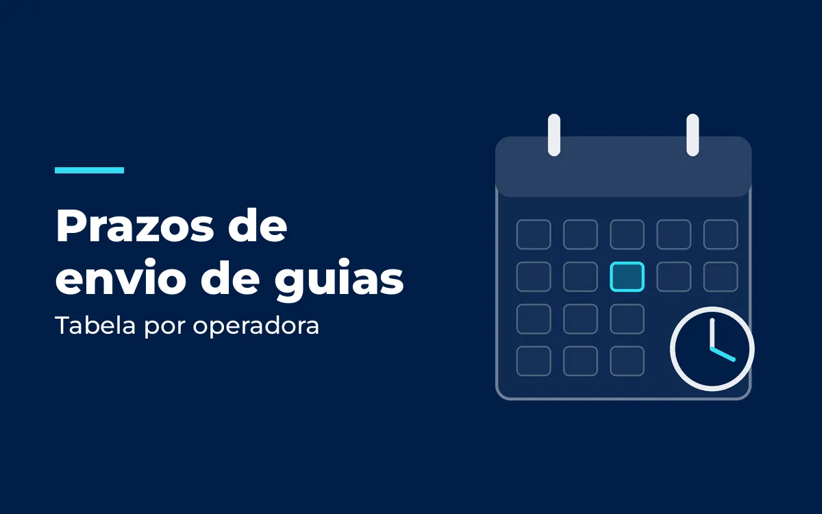 Calendário com uma data destacada e um relógio no canto, ilustrando os prazos de envio de guias às operadoras